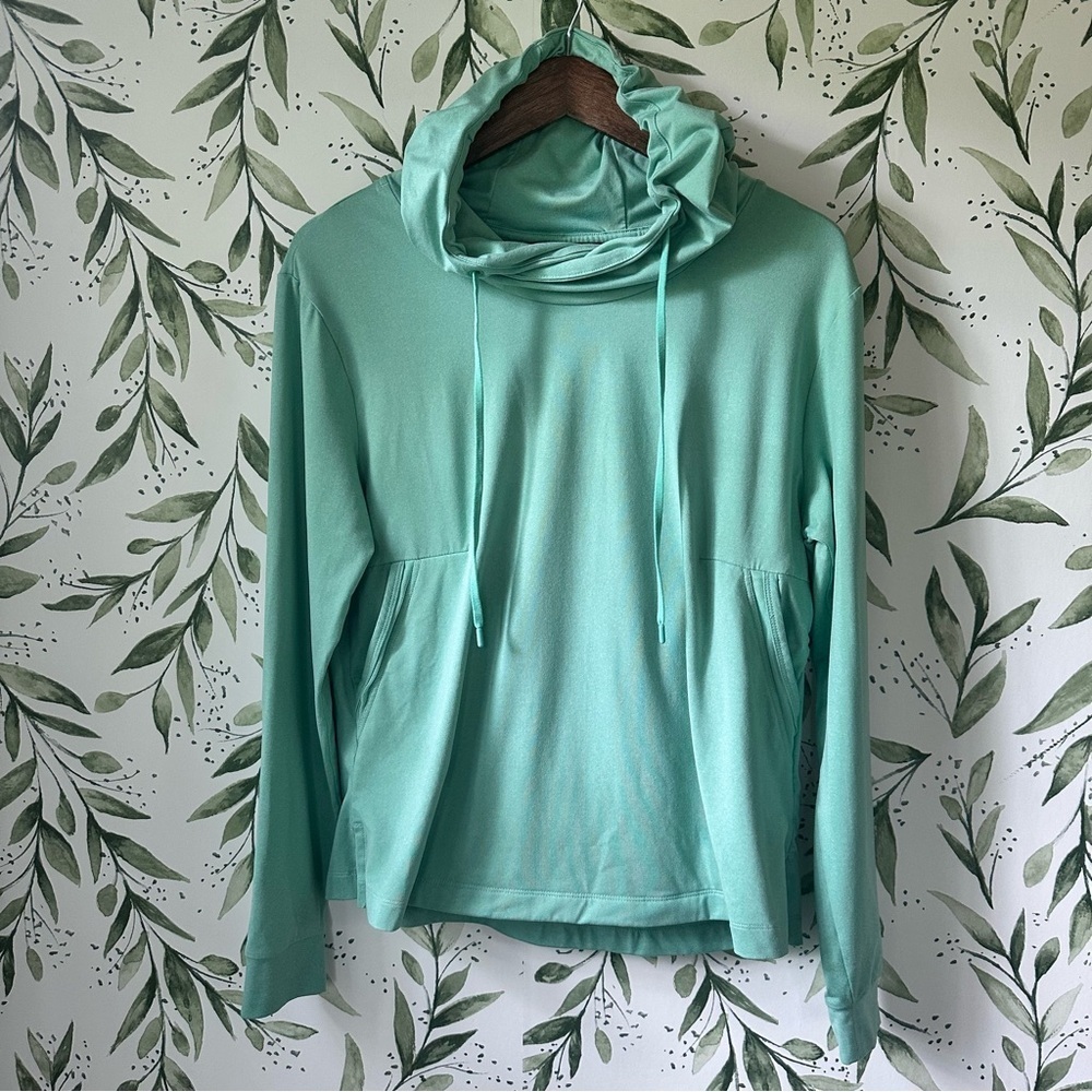 Columbia PFG Hooded Long Sleeve Shirt. Small. Green.